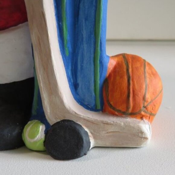 Santa Claus Sports Christmas Ceramic Hand painted - Picture 10 of 11